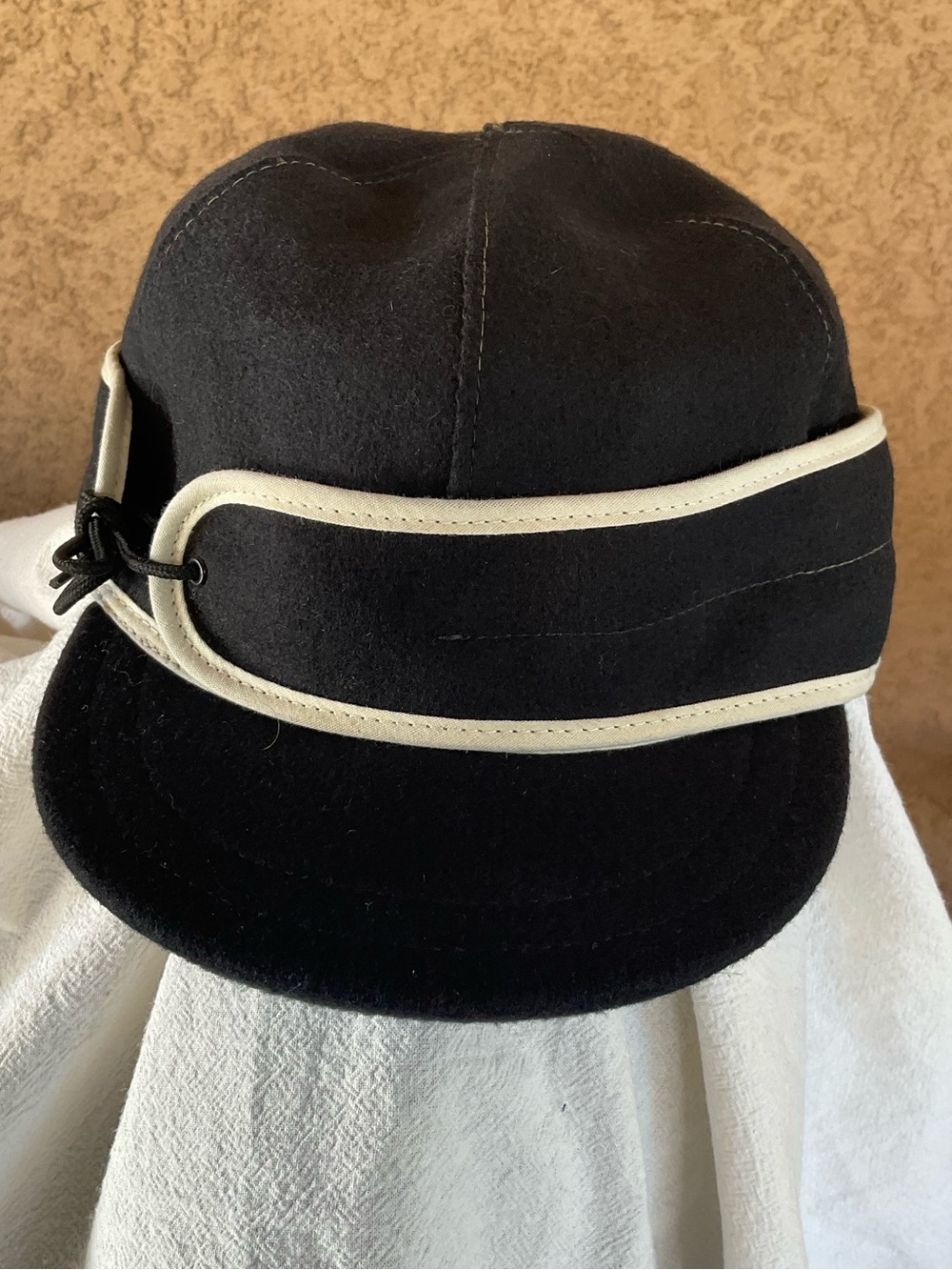 STORMY KROMER The Original Kromer Cap Black Wool Blend MADE IN USA Size 7 1/8